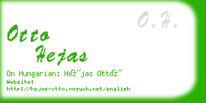 otto hejas business card